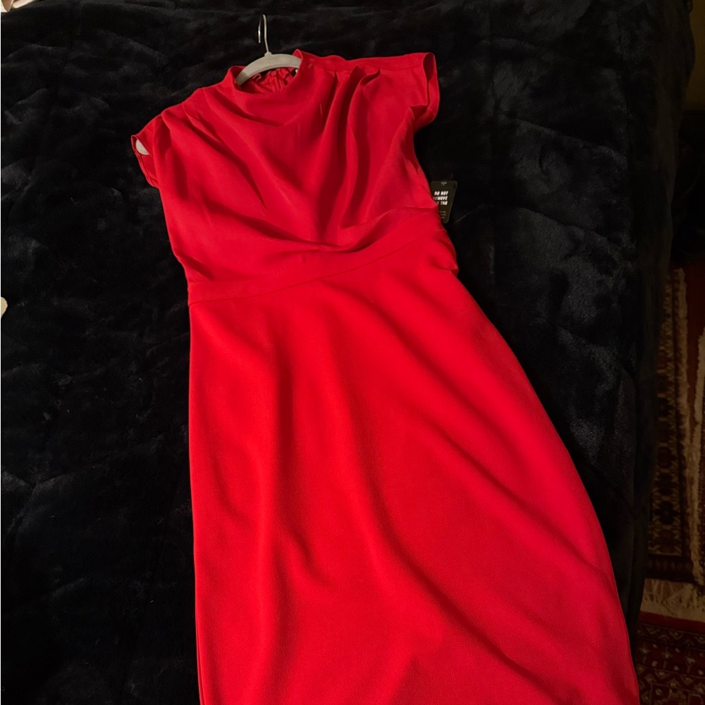 Elegant Fitted Red Dress - Express